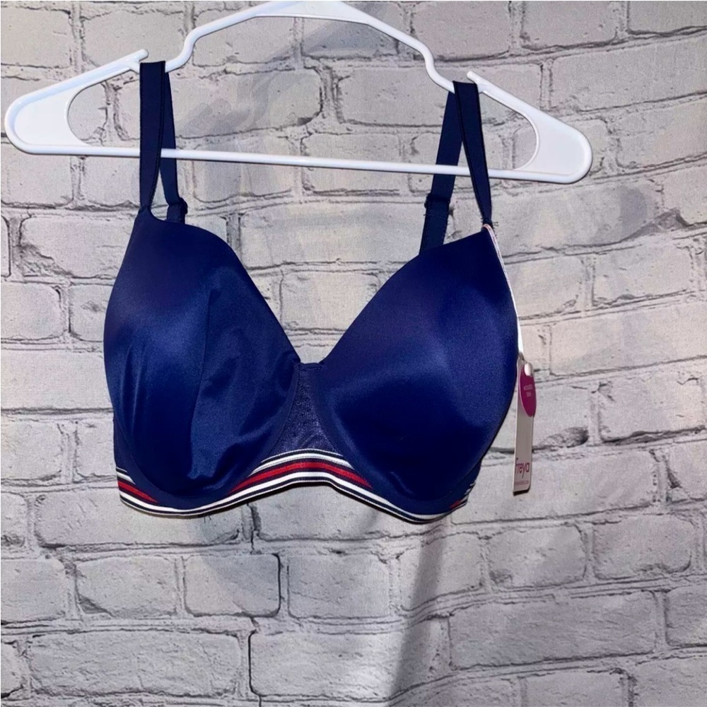 Freya Lingerie Wild 5423 Demi Underwire Moulded Plunge Bra Midnight Poppy Sz 30J